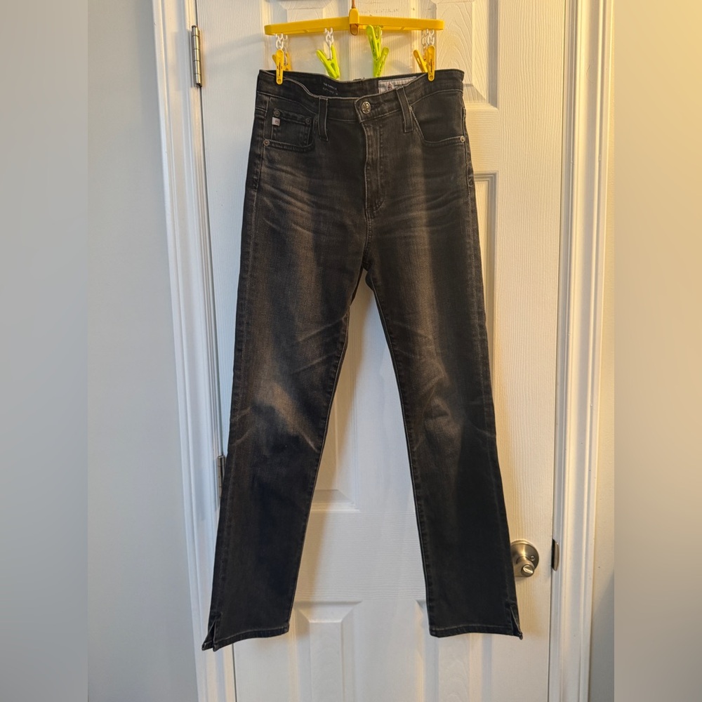 AG Women's Isabelle Black Cropped Ankle Jeans